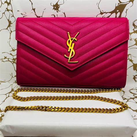 pochette yves saint laurent fucsia|farfetch saint laurent.